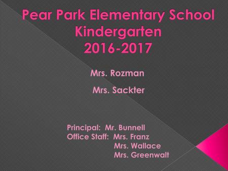 Pear Park Elementary School Kindergarten