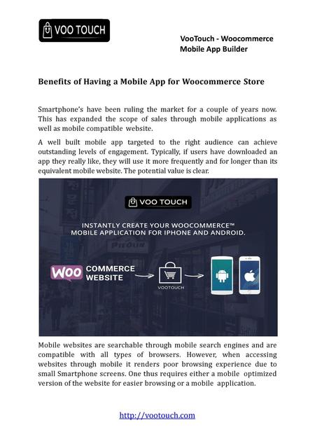 VooTouch - Woocommerce Mobile App Builder