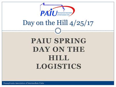PAIU Spring day on the hill logistics