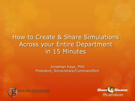 How to Create & Share Simulations Across your Entire Department