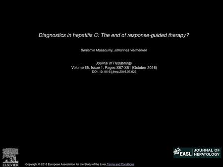 Diagnostics in hepatitis C: The end of response-guided therapy?