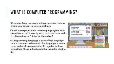 what is computer programming?