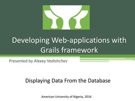 Developing Web-applications with Grails framework