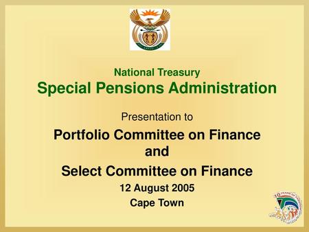 National Treasury Special Pensions Administration