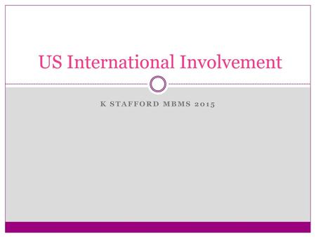 US International Involvement