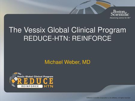 The Vessix Global Clinical Program REDUCE-HTN: REINFORCE