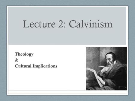 Theology & Cultural Implications