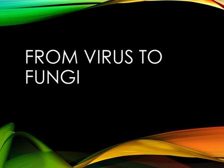From Virus to Fungi.