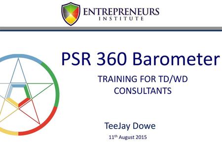 TRAINING FOR TD/WD CONSULTANTS