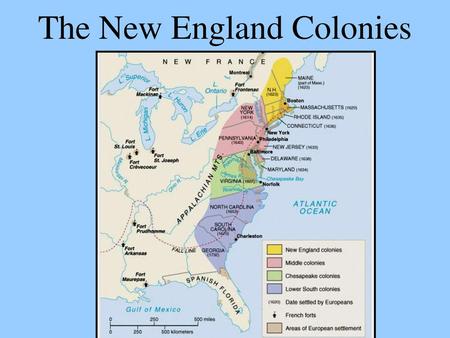 New England Middle And Southern Colonies Map The New England Colonies - Ppt Video Online Download