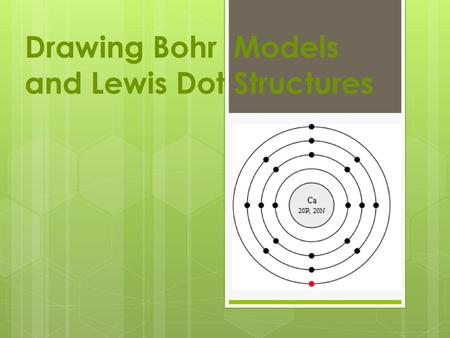 Drawing Bohr Models and Lewis Dot Structures