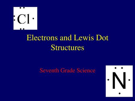 Electrons and Lewis Dot Structures
