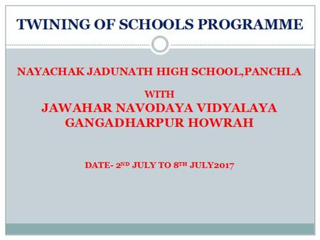 Host School Jawahar Navodaya Vidyalaya Howrah Ppt Download