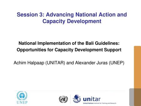 Session 3: Advancing National Action and Capacity Development