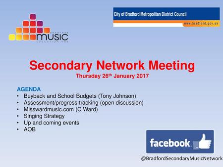 Secondary Network Meeting