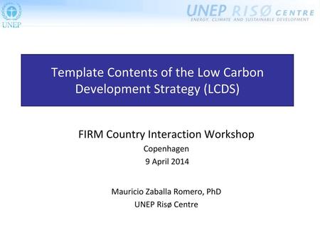 Template Contents of the Low Carbon Development Strategy (LCDS)