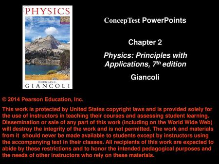 Physics: Principles with Applications, 7th edition