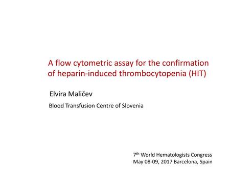 Elvira Maličev Blood Transfusion Centre of Slovenia