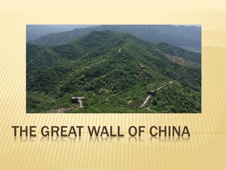 The great wall of china.
