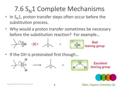 7.6 SN1 Complete Mechanisms