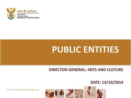 DEPARTMENT OF ARTS AND CULTURE