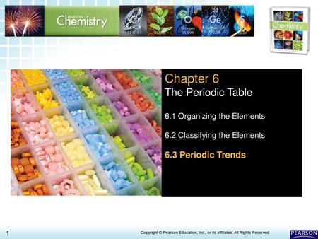 Chapter 6 The Periodic Table 6.3 Periodic Trends