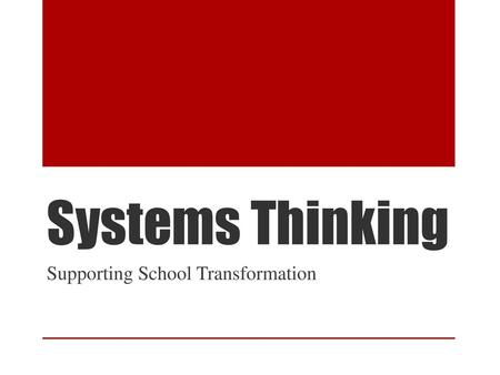 Supporting School Transformation