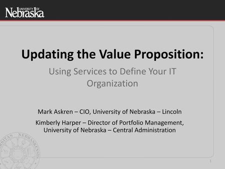 Updating the Value Proposition: