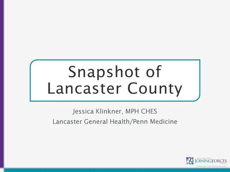 Snapshot of Lancaster County