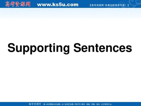 Supporting Sentences.