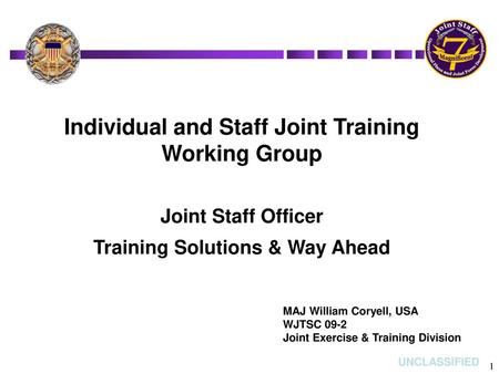 Individual and Staff Joint Training Working Group