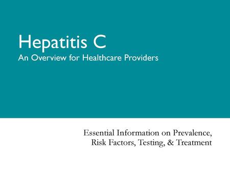 An Overview for Healthcare Providers