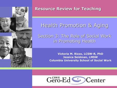Health Promotion & Aging