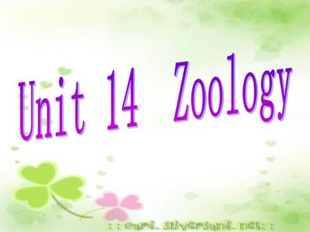 Unit 14 Zoology.