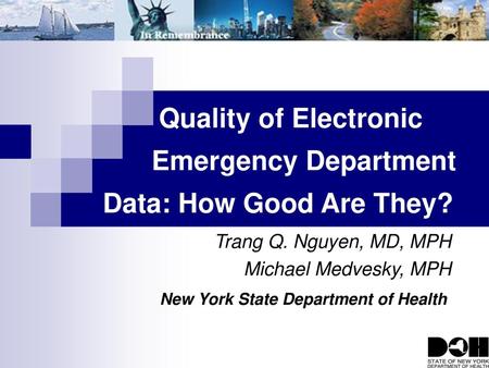 Quality of Electronic Emergency Department Data: How Good Are They?