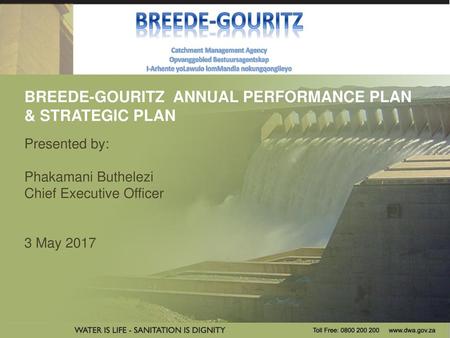 BREEDE-GOURITZ ANNUAL PERFORMANCE PLAN & STRATEGIC PLAN