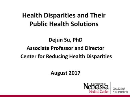 Health Disparities and Their Public Health Solutions