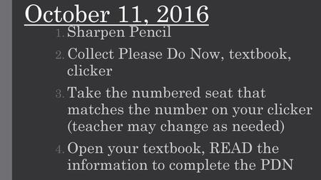 October 11, 2016 Sharpen Pencil