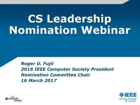 CS Leadership Nomination Webinar