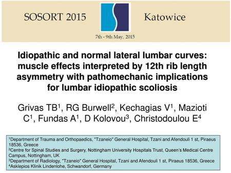 Idiopathic and normal lateral lumbar curves: muscle effects interpreted by 12th rib length asymmetry with pathomechanic implications for lumbar idiopathic.