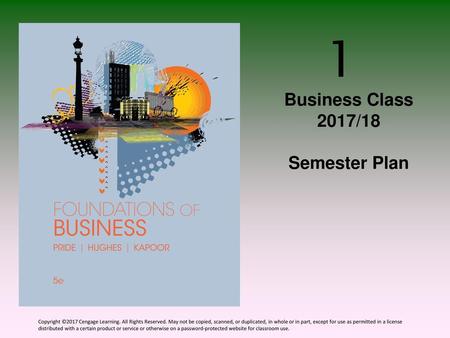 Business Class 2017/18 Semester Plan.