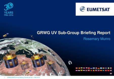 GRWG UV Sub-Group Briefing Report