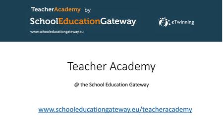 @ the School Education Gateway