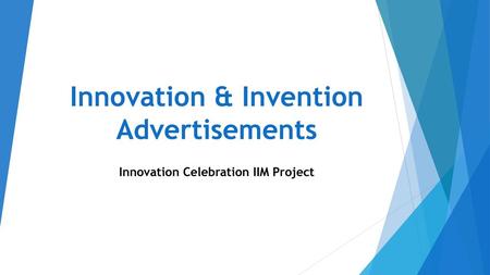 Innovation & Invention Advertisements