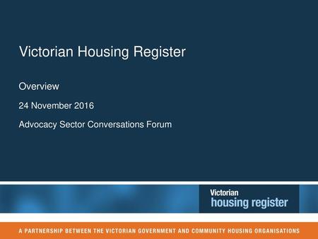 Victorian Housing Register