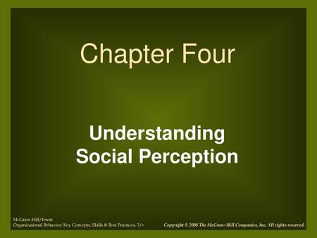 Understanding Social Perception