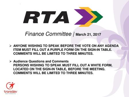 Finance Committee | March 21, 2017