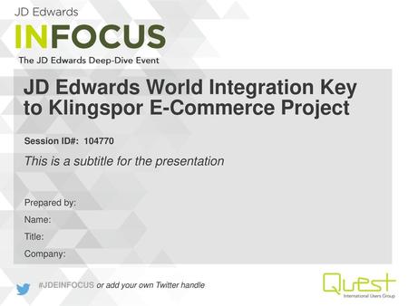 JD Edwards World Integration Key to Klingspor E-Commerce Project