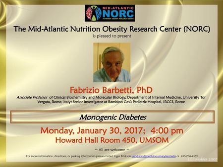 The Mid-Atlantic Nutrition Obesity Research Center (NORC)