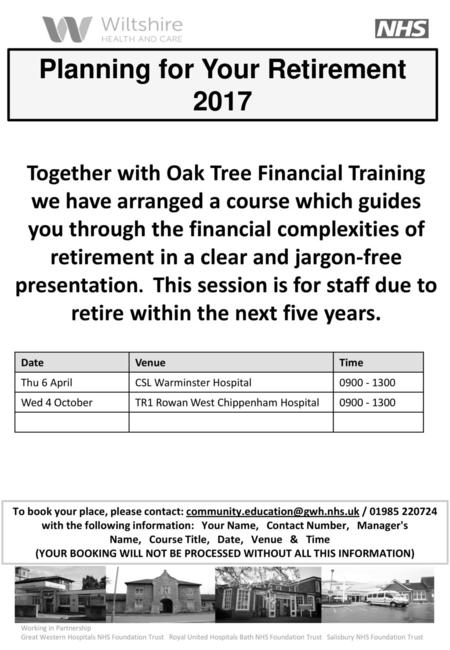 Planning for Your Retirement 2017